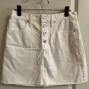 Madewell White Denim Miniskirt